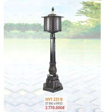 NVT 231B: Đèn trụ sân vườn hợp kim
