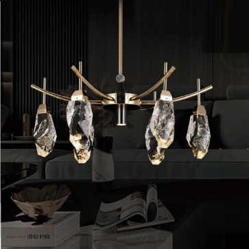 CODE: 2367/6: Đèn thả LED Phale khối 6 tay - KT: Ø680mm x H420mm - Đèn LED 18W ánh sáng vàng 3000K