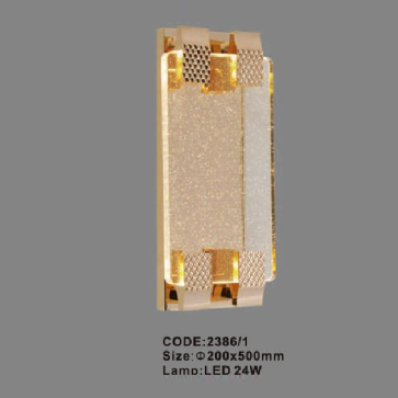 CODE: 2386/1: Đèn gắn tường Phale LED - KT: Ø200mm x H500mm - Đèn LED 24W
