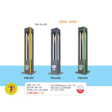 TRỤ - 241/242/243: Đèn trụ sân vườn LED