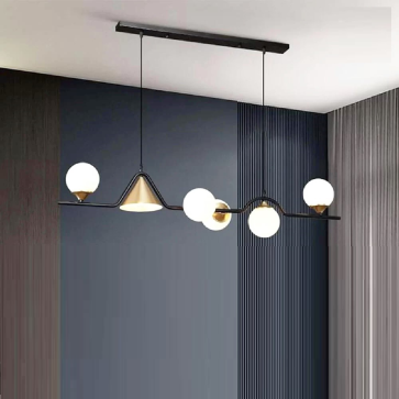 THCN 243-23: Đèn thả ngang chao quả bi - KT: L1200mm x H1000mm - Bóng đèn E27 x 6 bóng