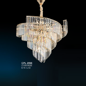 S - CPL 2598: Đèn thả Phale  - KT: Ø580mm x H500mm - Bóng đèn chân E14 x 12 bóng