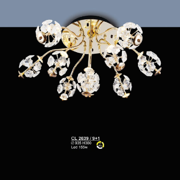 S - CL 2639/9+1: Đèn áp trần LED - KT: Ø935mm x H380mm - Đèn LED 155W đổi 3 màu