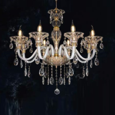 CNQT - 264: Đèn chùm nến 6 tay - KT: Ø700mm x H1000mm - Bóng đèn nến chân E14 x 6 bóng