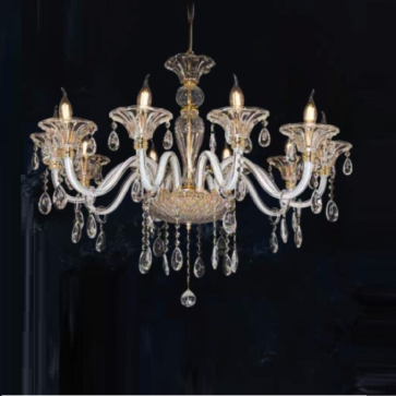 CNQT - 265: Đèn chùm nến 10 tay - KT: Ø850mm x H1100mm - Bóng đèn nến chân E14 x 10 bóng