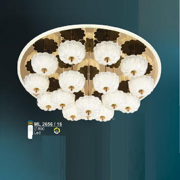 S - ML 2656/16: Đèn áp trần LED 16 tay - KT: Ø800mm - Đèn LED  đổi 3 màu