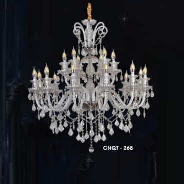 CNQT - 268: Đèn chùm Phale nến 18 tay - KT: Ø900mm x H1000mm - Bóng đèn nến E14 x 18 bóng