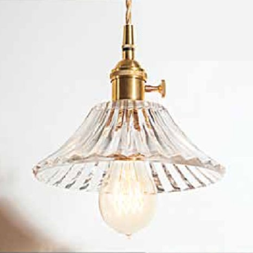 THCN 269: Đèn thả đơn, chao thủy tinh - KT: Ø200mm x H120mm  - Đèn LED x 1 bóng