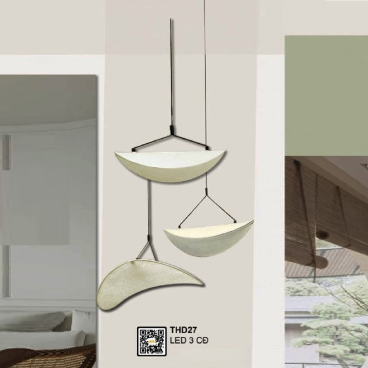 THD27: Đèn thả đơn LED - KT: Ø800mm  - Đèn LED ánh sáng đổi 3 màu