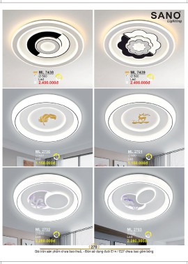 CATALOGUE ĐÈN SANO 2026-2027 ( Chiếc khấu từ 55%-58%)