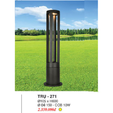 TRỤ - 271: Trụ đèn LED COB sân vườn 10W  - Ánh sáng vàng
