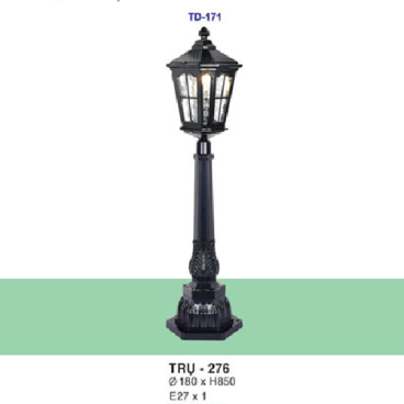 TRỤ - 276: Đèn trụ sân vườn chất liệu hợp kim