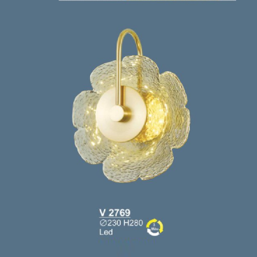 S - V 2769: Đèn gắn tường LED - KT: Ø230mm x H280mm - Đèn LED đổi 3 màu