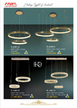 CATALOGUE ĐÈN HUFA ( CK TỪ 55%-65%)