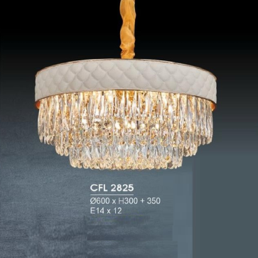HF - CFL 2825: Đèn thả Phale - KT: Ø600mm x H300mm - Đèn chân E14 x 12 bóng