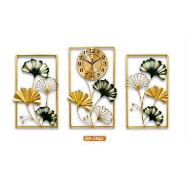 HF - ĐH - 2862: Bộ đồng hồ trang trí hình cánh hoa - KT:  L910mm x H560mm