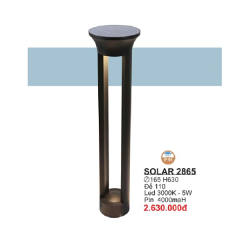 SOLAR - 2865: Đèn trụ sân vườn sử dụng NLMT