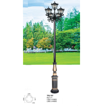 TRỤ 287: Đèn trụ sân vườn chất liệu hợp kim 5 bóng - Cao 3900mm