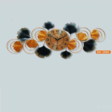 HF - ĐH - 2888: Đồng hồ trang trí hình cánh hoa - KT:  L1000mm x H450mm
