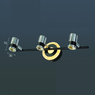 HF - SG - 2903/3: Đèn rọi gương/tranh 3 bóng - KT: L460mm x W150mm x H110mm - Đèn LED 5W x 3 ánh sáng đổi 3 màu