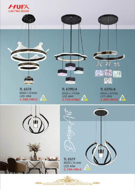 CATALOGUE ĐÈN HUFA ( CK TỪ 55%-65%)
