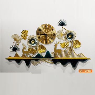HF - ĐH - 2938: Đồng hồ trang trí hình cánh hoa - KT:  L1000mm x H580mm