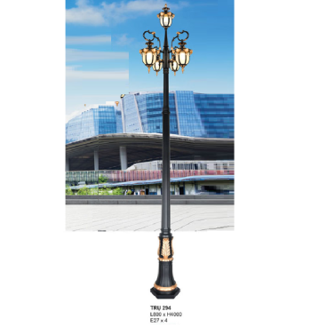 TRỤ 294: Đèn trụ sân vườn chất liệu hợp kim 5 bóng - Cao 4000mm