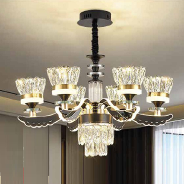 CNQT - 298: Đèn chùm LED Phale 6 tay  -  KT: Ø650mm x H900mm - Đèn LED đổi 3 màu