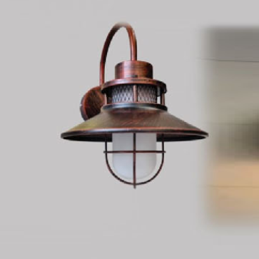 35 - VT29T1: Đèn gắn tường ngoài trời màu nâu - KT: L250mm x H330mm - Bóng đèn E27 x 1