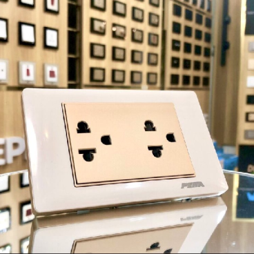 Bộ ổ cắm đôi 3 chấu 16A/250V