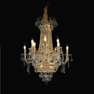 35-DC8860T12: Đèn chùm Phale nến 12 tay - KT: Ø700mm x H900mm -  Bóng đèn E14 x 19 bóng