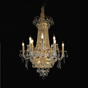 35-DC8860T12: Đèn chùm Phale nến 12 tay - KT: Ø700mm x H900mm -  Bóng đèn E14 x 19 bóng