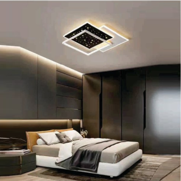 E - ML - 30: Đèn áp trần LED Mica - KT: Ø550mm x H80mm  - Đèn LED 150W  ánh sáng đổi 3 màu - Remote