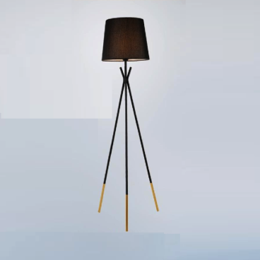 35 - DD3032 ĐEN: Đèn cây đứng đầu giường/ bàn - KT: L360mm x H1500mm - Bóng đèn E27 x 1 bóng