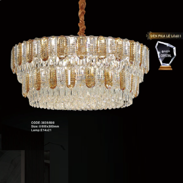 CODE: 3039/800: Đèn thả Phale - KT: Ø800mm x H300mm - Bóng đèn E14 x 21 bóng