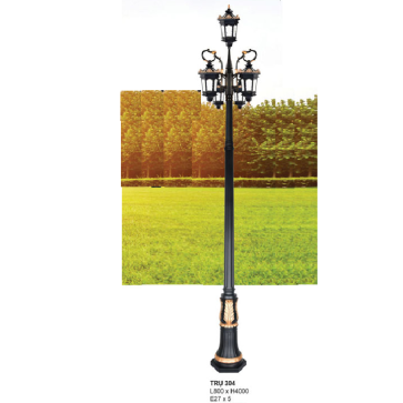 TRỤ 304: Đèn trụ sân vườn chất liệu hợp kim 5 bóng - Cao 4000mm