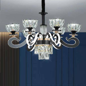 CNQT - 307: Đèn chùm LED Phale 6 tay - KT: Ø650mm x H850mm - Đèn LED đổi 3 màu