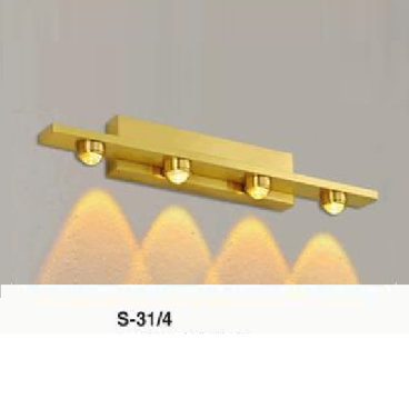 E - S - 31/4: Đèn rọi tranh/rọi gương 4 bóng - KT: L400mm x W60mm x H60mm - Đèn LED 3W x 4 ánh sáng trắng/vàng