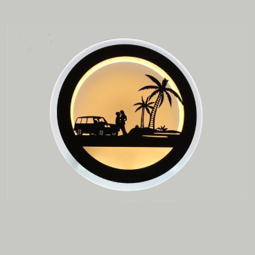 GT - 310 - 18: Đèn gắn tường LED - KT: Ø280mm - Đèn LED đổi 3 màu