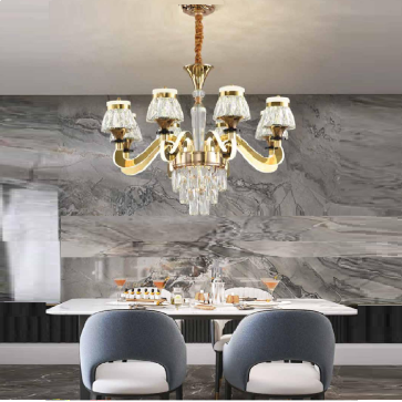 CNQT - 311: Đèn chùm LED Phale 8 tay - KT:  Ø750mm x H900mm - Đèn LED