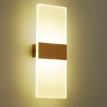 LH - GT - 342 - 21: Đèn gắn tường LED - KT: L100mm x H290mm - Đèn LED ánh sáng vàng 3500K