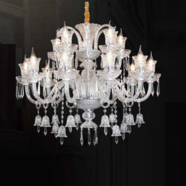 CNQT - 321: Đèn chùm nến Phale K9 15 tay - KT: Ø800mm x H1000mm - Bóng đèn nến chân E14 x 15 bóng