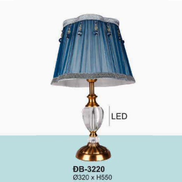 AU - ĐB - 3220: Đèn đặt tủ đầu giường/ đèn bàn - KT: Ø320mm x H550mm - Bóng đèn E27 x 1 bóng