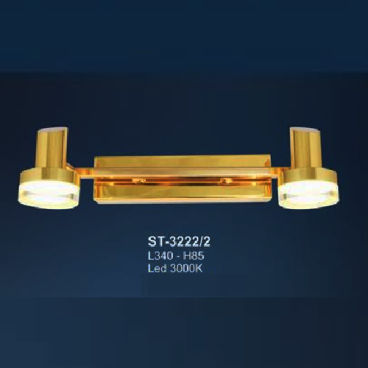 AN - ST - 3222/2: Đèn rọi tranh/gương đôi -  KT: L340mm x H85mm - Đèn LED ánh sáng vàng 3000K