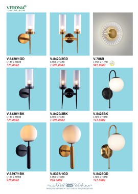 CATALOGUE ĐÈN VERONA 2026 ( CK từ 50%-60%)