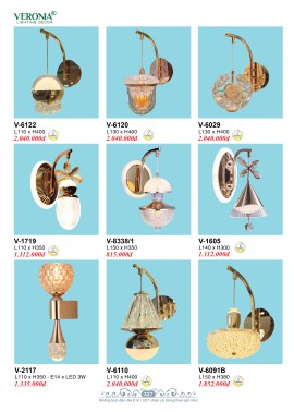 CATALOGUE ĐÈN VERONA 2026 ( CK từ 50%-60%)