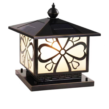 TD - 33 - 23: Đèn đầu trụ NLMT - KT: L300mm x W300mm - Bóng đèn LED + E27 x 1