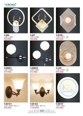 CATALOGUE ĐÈN VERONA 2026 ( CK từ 50%-60%)