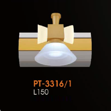 VE - PT - 3316/1: Đèn rọi tranh/gương đơn - KT: L150mm - Đèn LED ánh sáng vàng