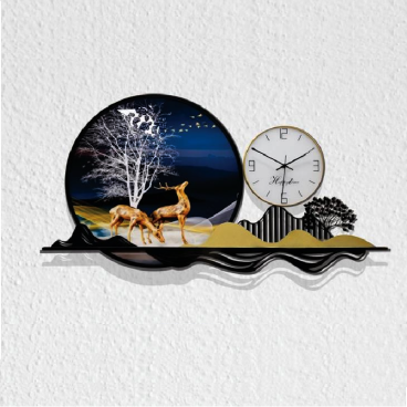 HF - ĐH - 332: Đồng hồ trang trí - KT:  L1000mm x H600mm